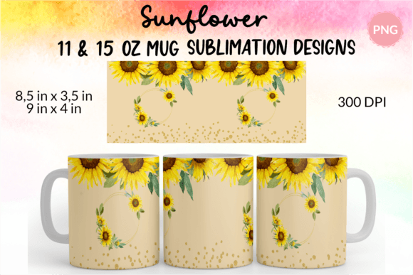 Download Sunflower Mug Sublimation Design PNG - Png Collection