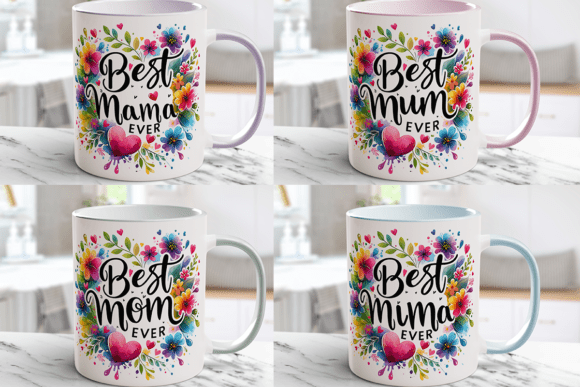 Download Best Mom Mothers Day Mug Wrap Bundle PNG - Png Collection