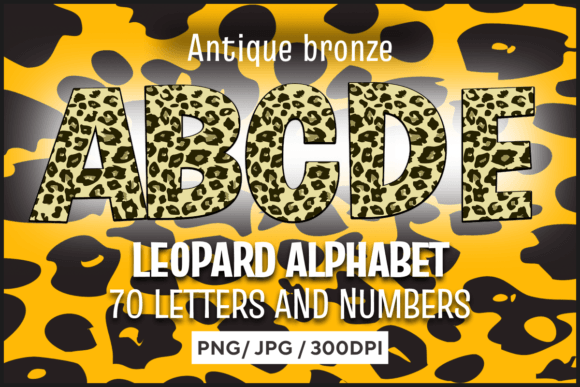 Download Antique Bronze Leopard Letters - Premium Resources
