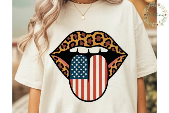 Download Leopard Lips USA Flag Tongue PNG Clipart - Png Collection