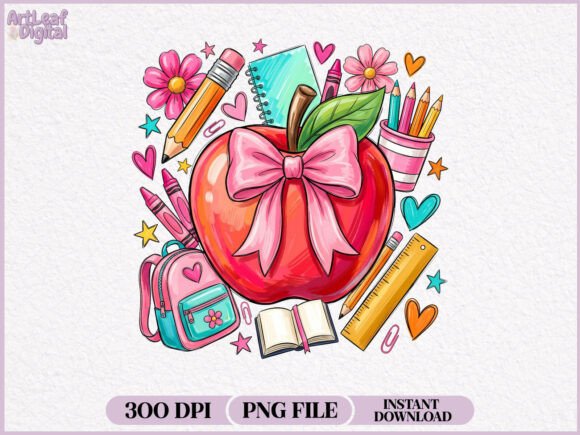 Download Preppy Back to School Apple PNG - Png Collection