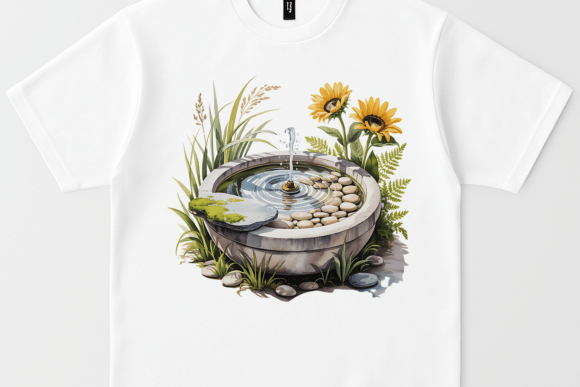 Download Garden Fountain PNG – Peaceful Backyard - Png Collection