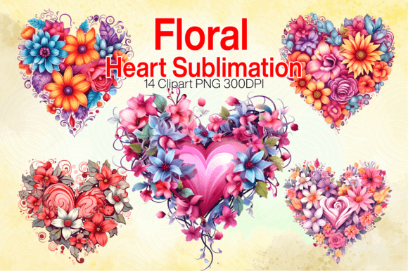 Download Watercolor Floral Heart Clipart PNG - Png Collection