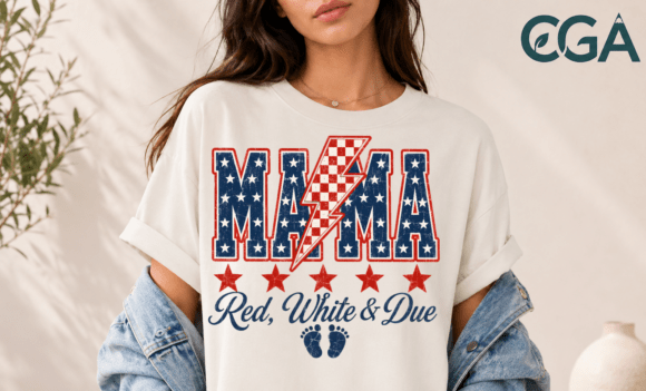 Download Red White and Due Patriotic Mama PNG - White Collection