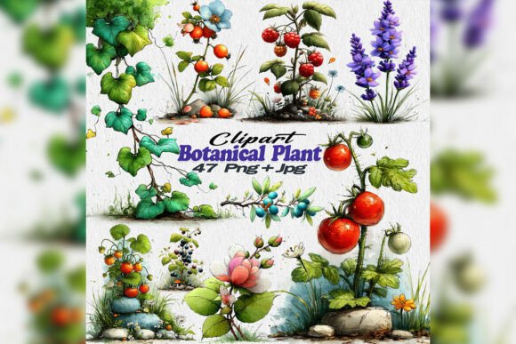 Download Watercolor Botanical Garden Herbs PNG - Png Collection