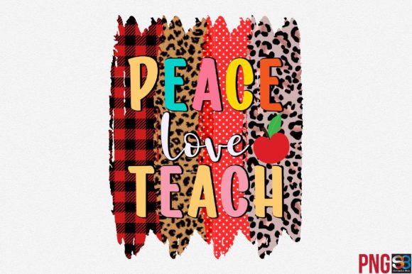 Download Peace Love Teach Png Sublimation - Png Collection