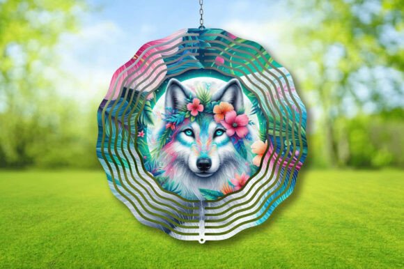 Download Boho Floral Wolf Wind Spinner PNG - Png Collection