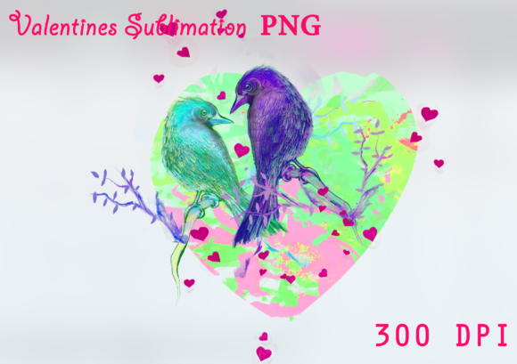 Download 6 Birds New Valentines Sublimation PNG - Png Collection