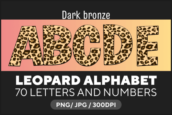 Download Dark Bronze Leopard Alphabet - Premium Resources