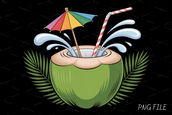 Download Tropical Summer Coconut Cocktail PNG - Png Collection