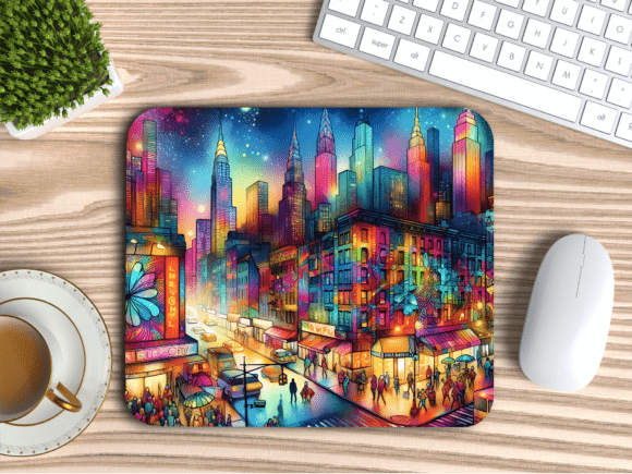 Download Abstract City Street Scene Mousepad PNG - Png Collection