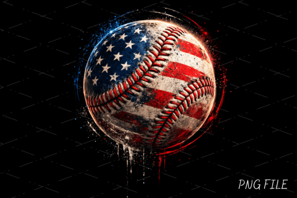Download Patriotic USA Baseball PNG Design - Png Collection