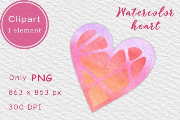 Download Pink Watercolor Heart. Clipart PNG - Png Collection