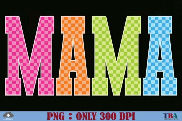 Download Neon Mama Png, Retro Checkered Mama Neon - Png Collection