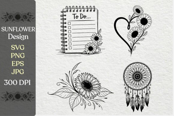 Download Sunflower Design SVG PNG Set - Png Collection