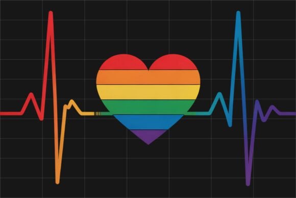 Download Heartbeat LGBTQ Gay Pride Rainbow PNG - Png Collection