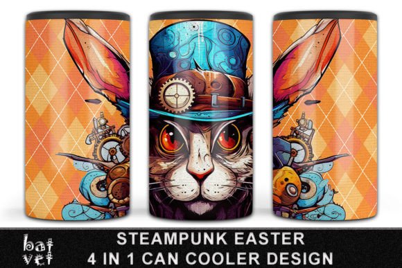 Download Steampunk Easter Can Cooler Design PNG - Png Collection