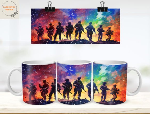 Download Army Tumbler Mug Wrap Png - Png Collection