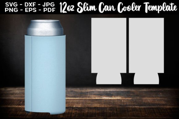 Download 12oz Slim Can Cooler Template SVG PNG - Png Collection