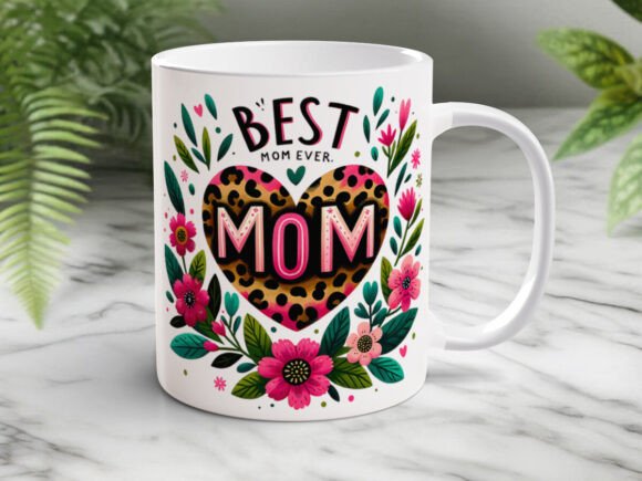 Download Best Mom Ever Boho Flower Mug Png Design - Png Collection